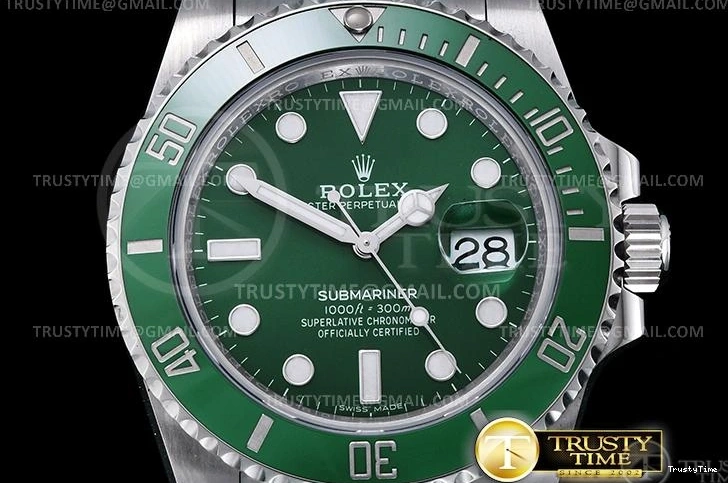 0412 Sustainable ROLSUB0288 – Submariner 116610LV 904L SS SS Green V2S ZZF SA 1039